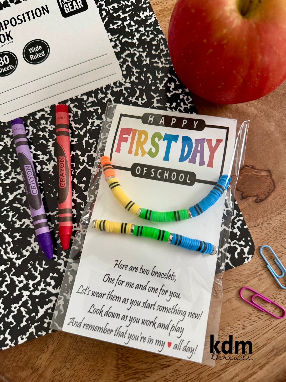 Back to School Mama + Mini Bracelet Set
