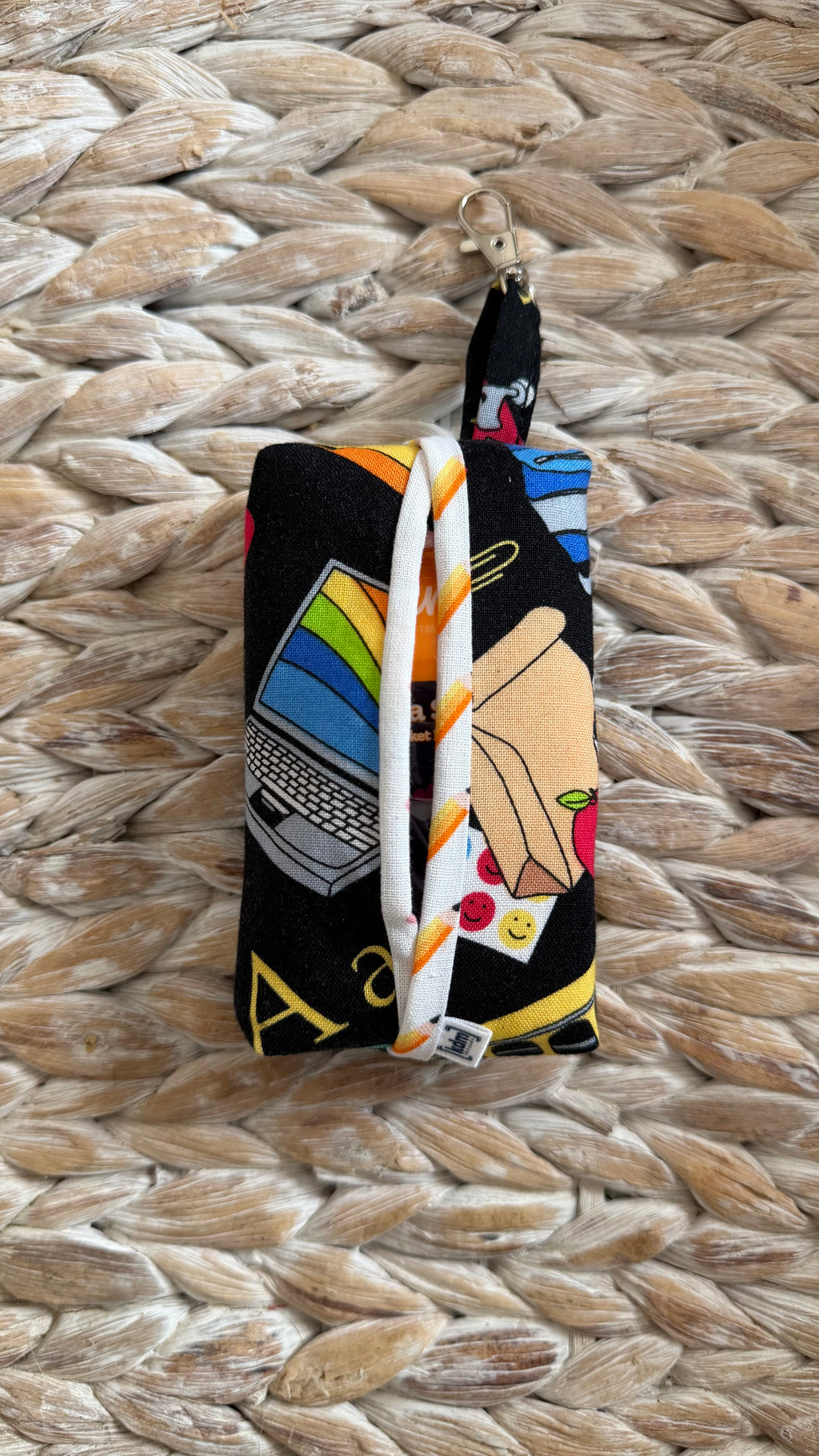 School Keychain Tissue Holder