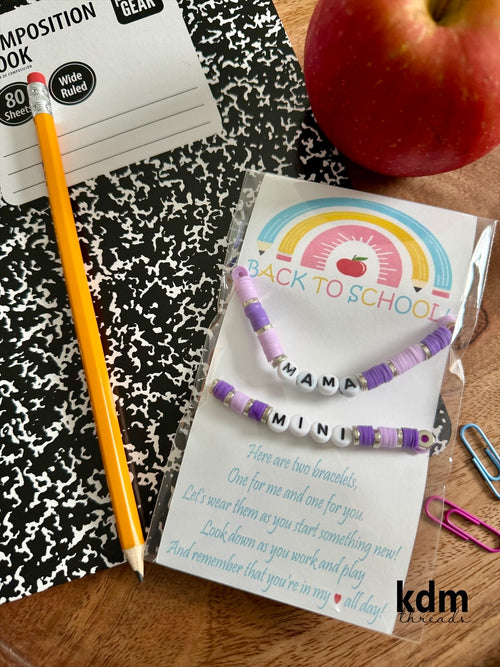 Back to School Mama + Mini Bracelet Set