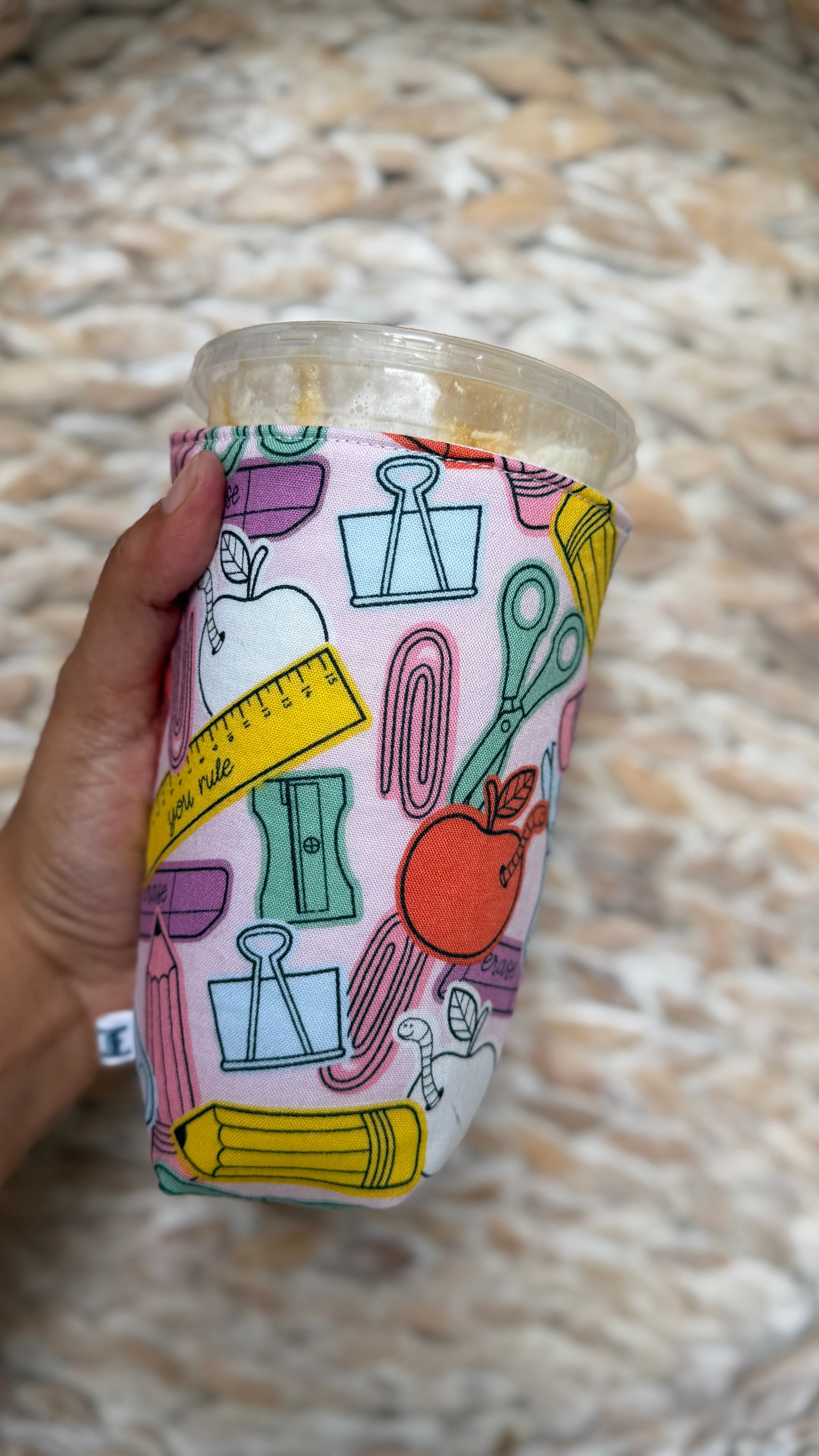 School Themed Iced Coffee Sleeve