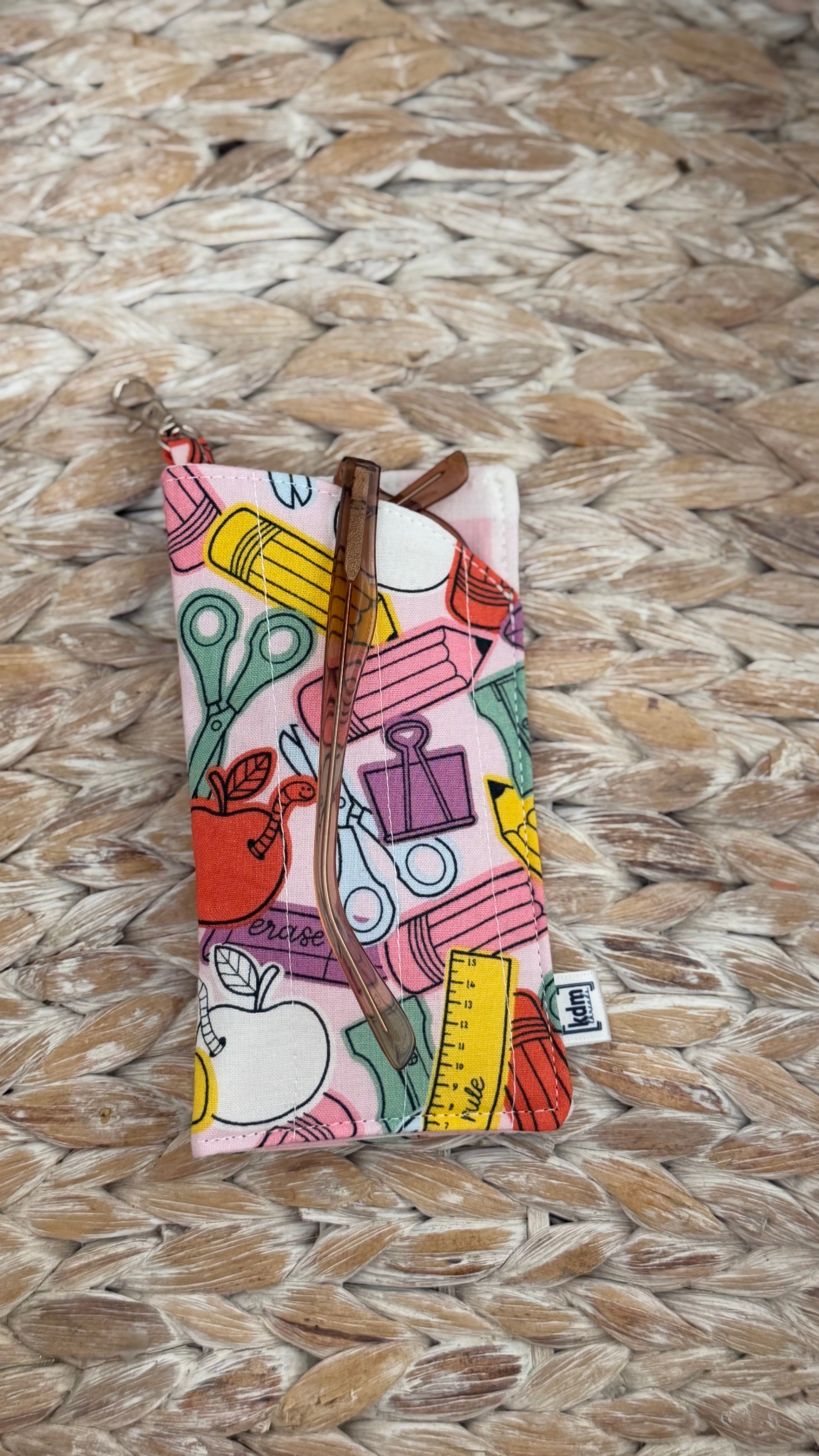 School Themed Glasses Case