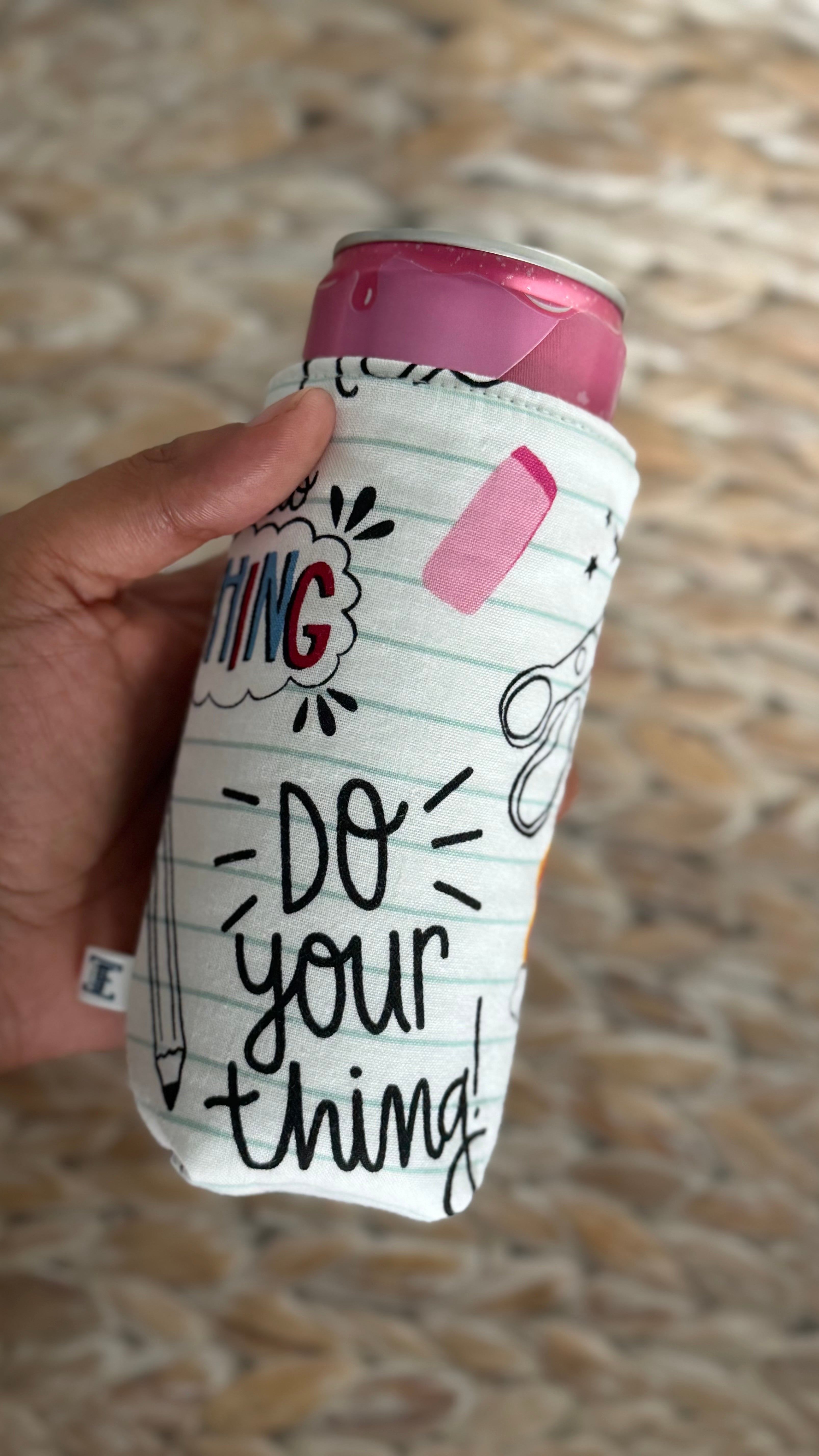School Themed Can Sleeve