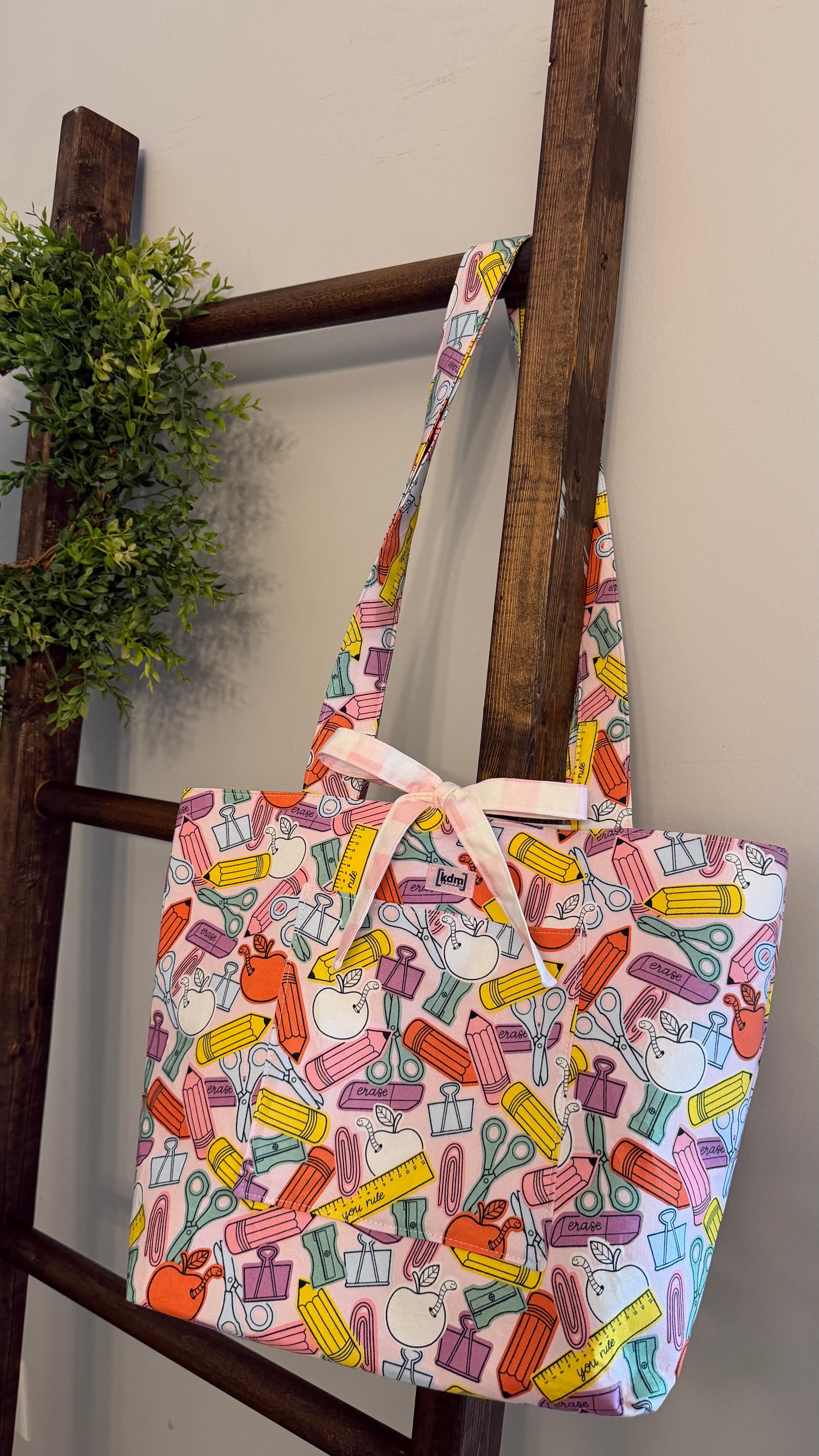 School Supplies Tote