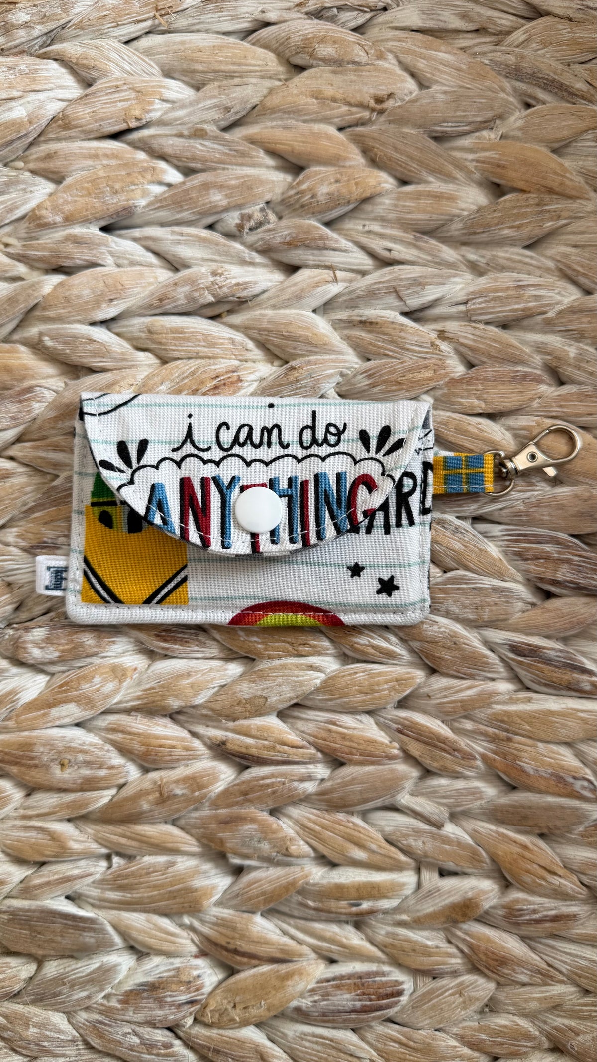 School Themed Mini Wallet Keychain