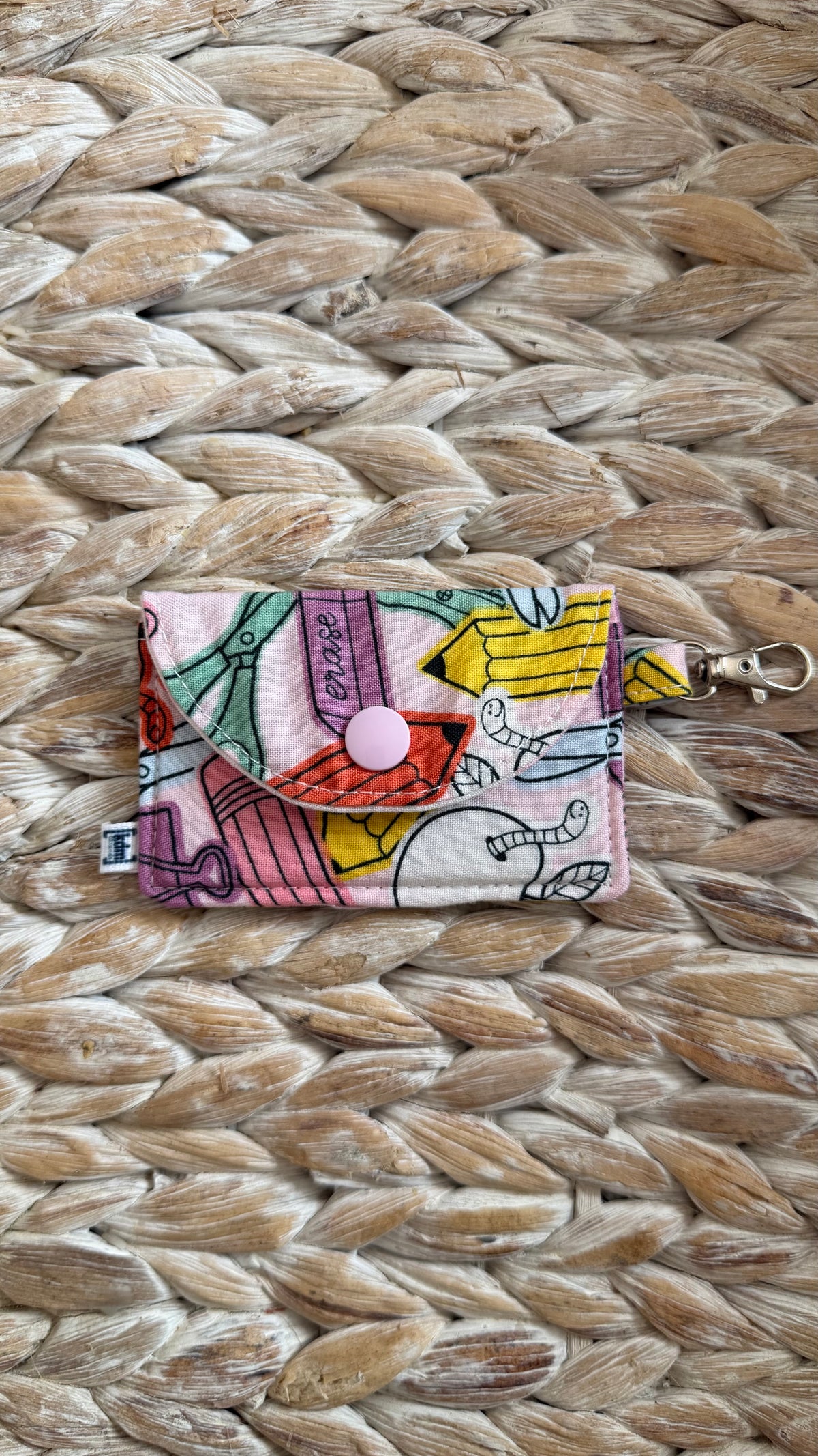 School Themed Mini Wallet Keychain