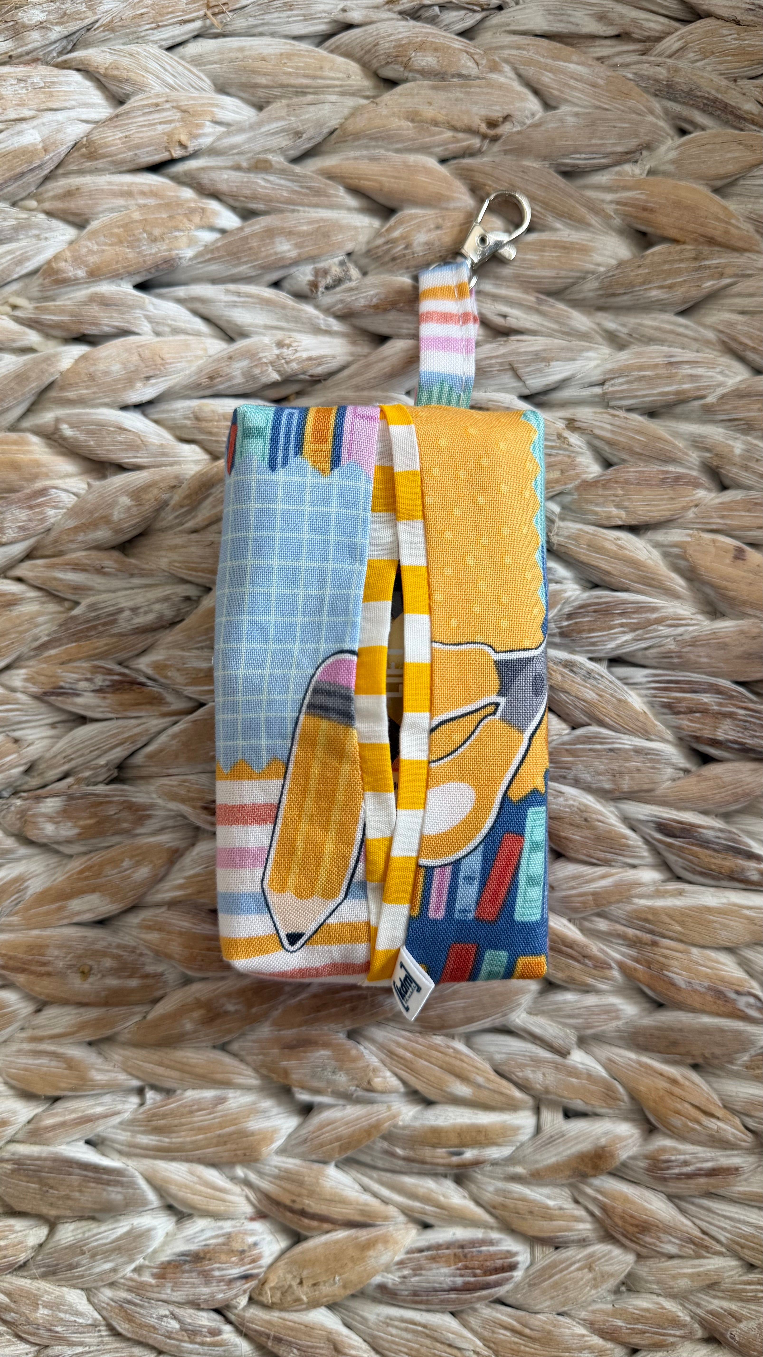 School Keychain Tissue Holder