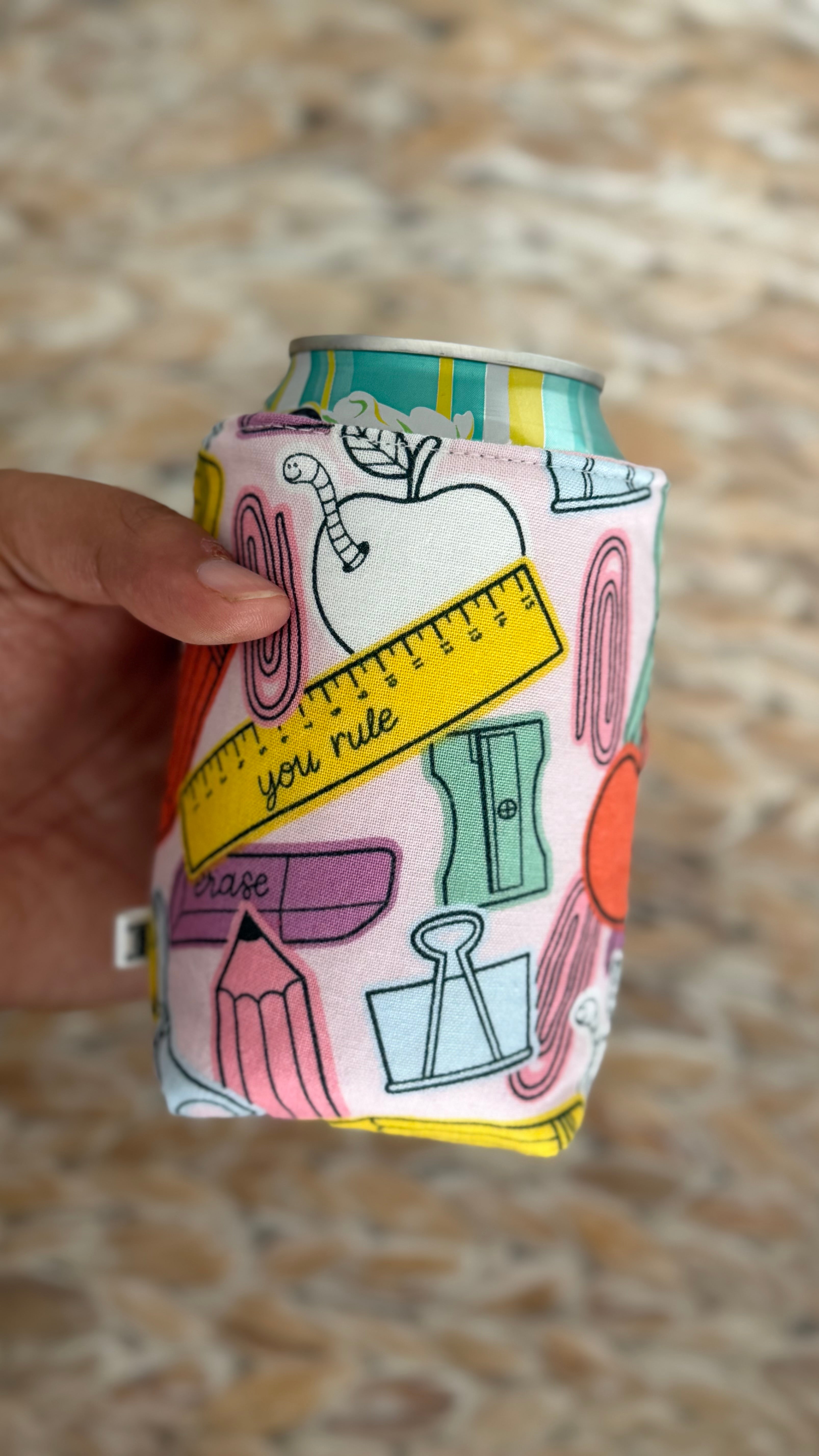 School Themed Can Sleeve