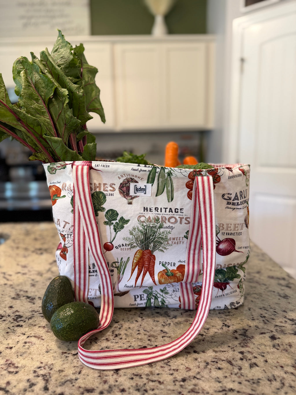 Reusable Grocery Tote • Garden Harvest Market Bag