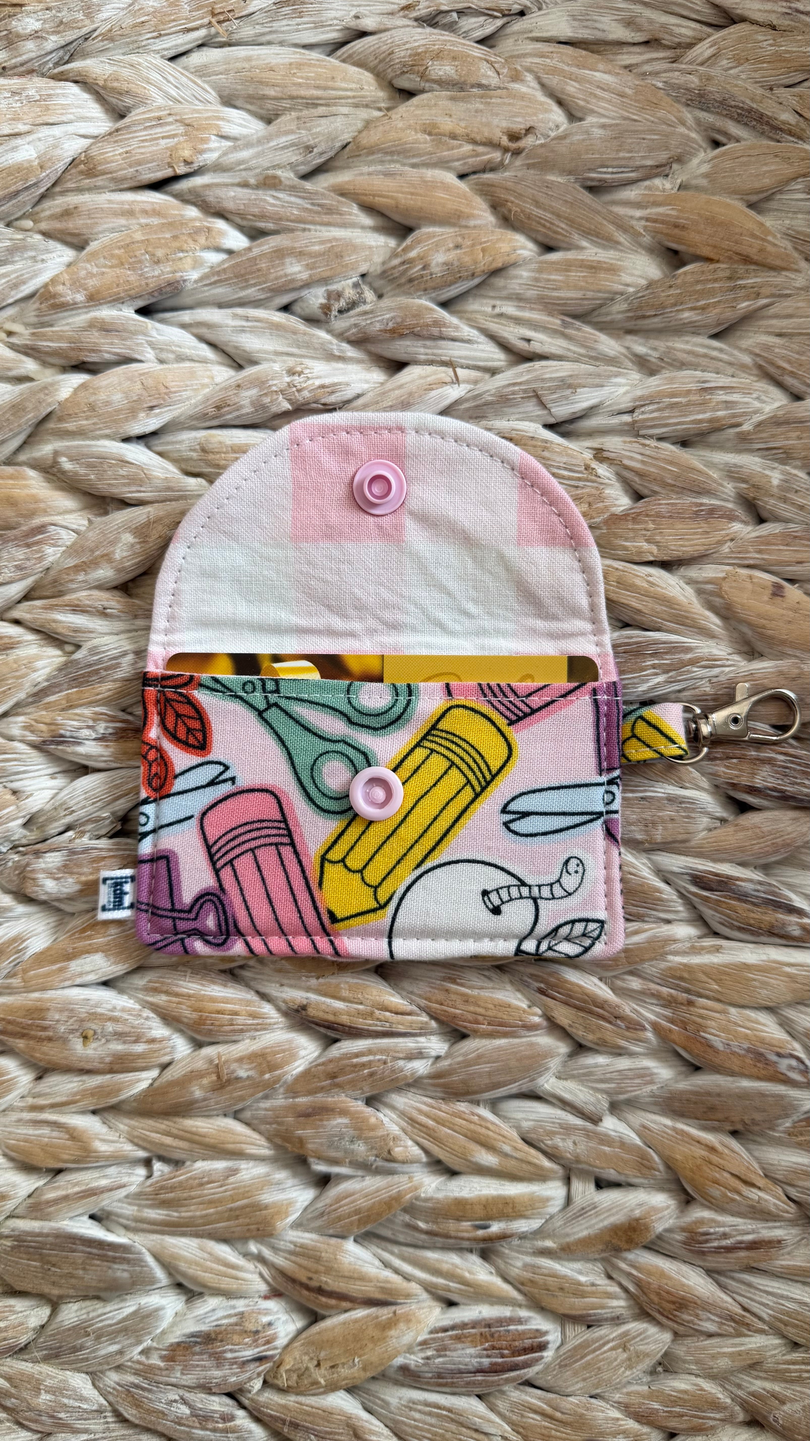 School Themed Mini Wallet Keychain