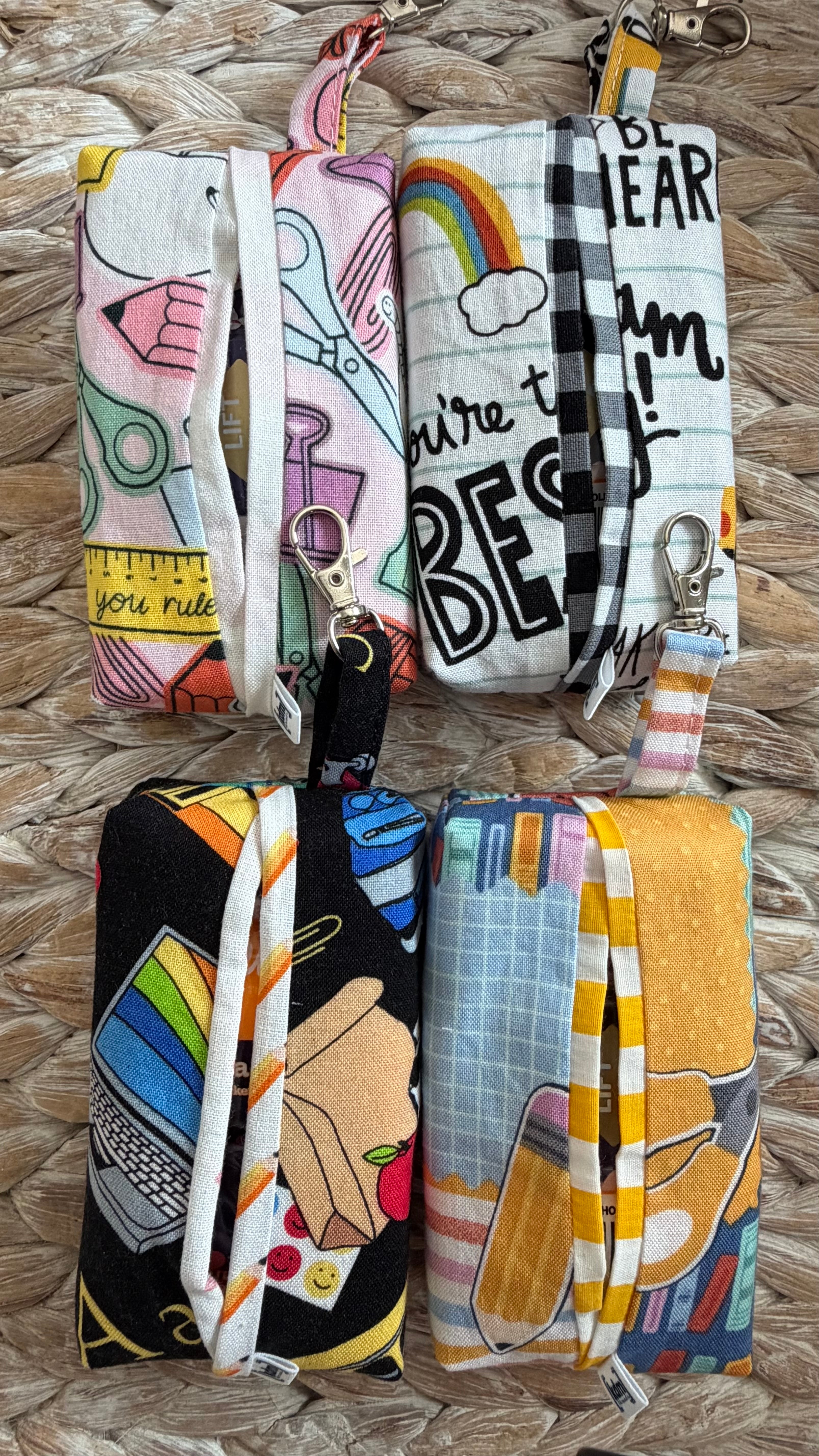 School Keychain Tissue Holder