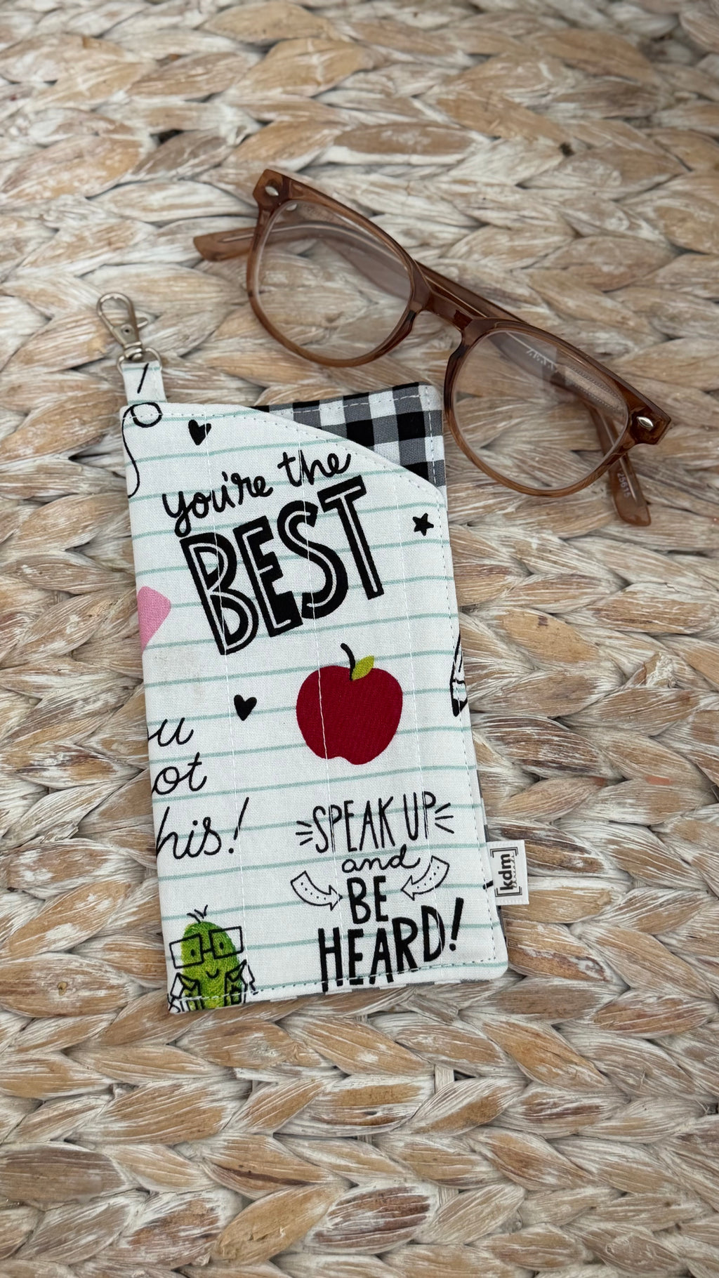 School Themed Glasses Case