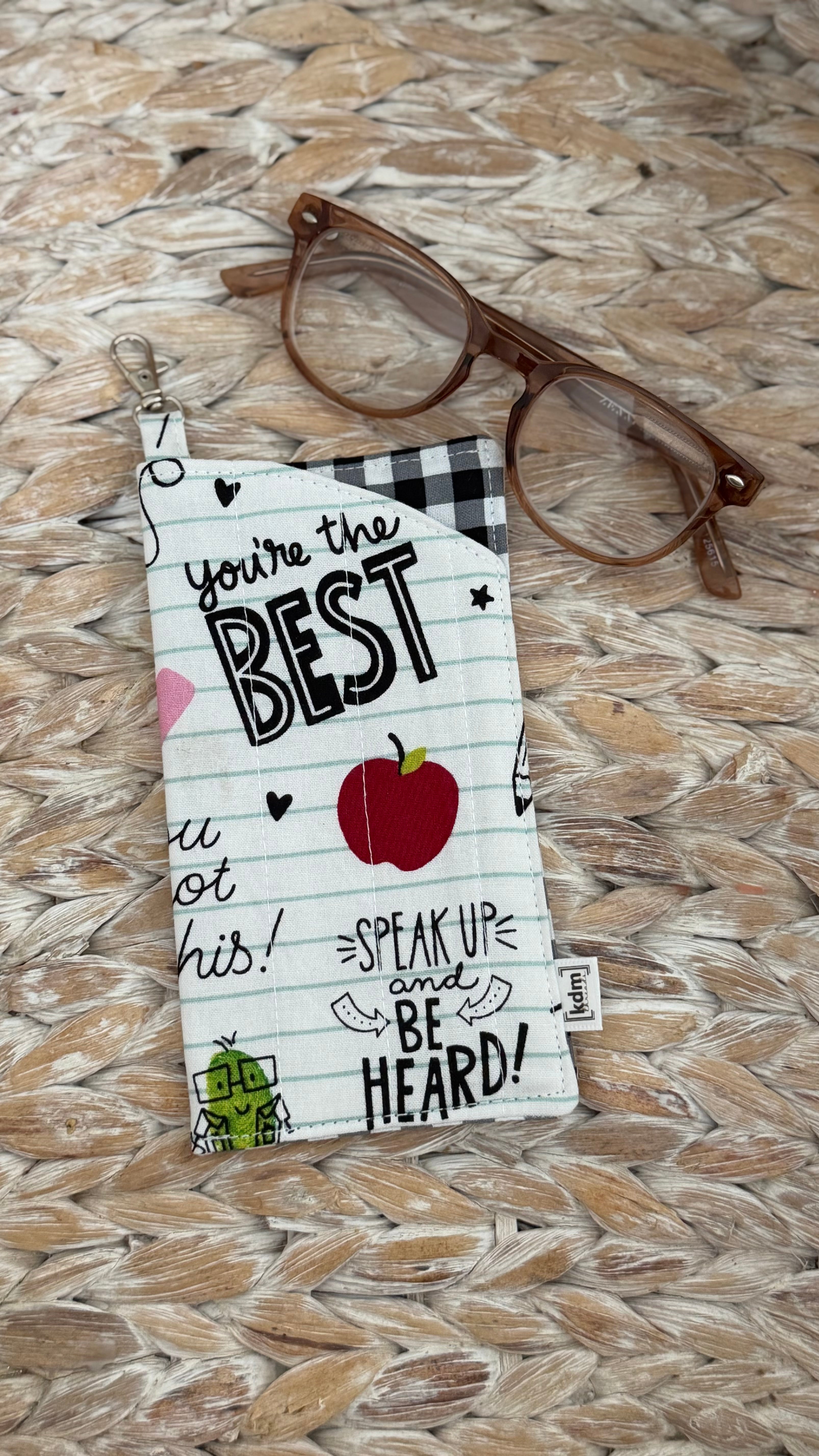 School Themed Glasses Case