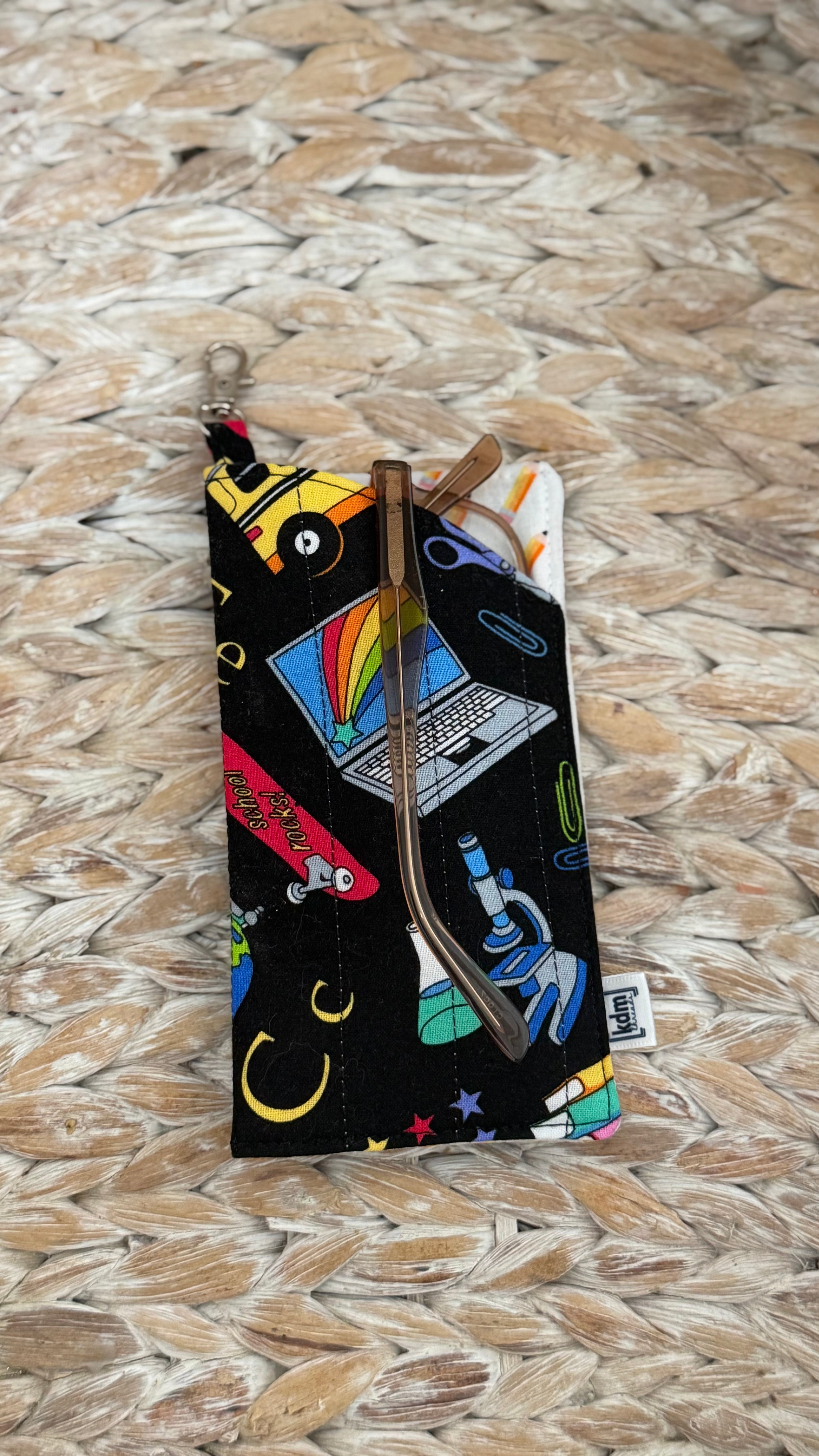 School Themed Glasses Case
