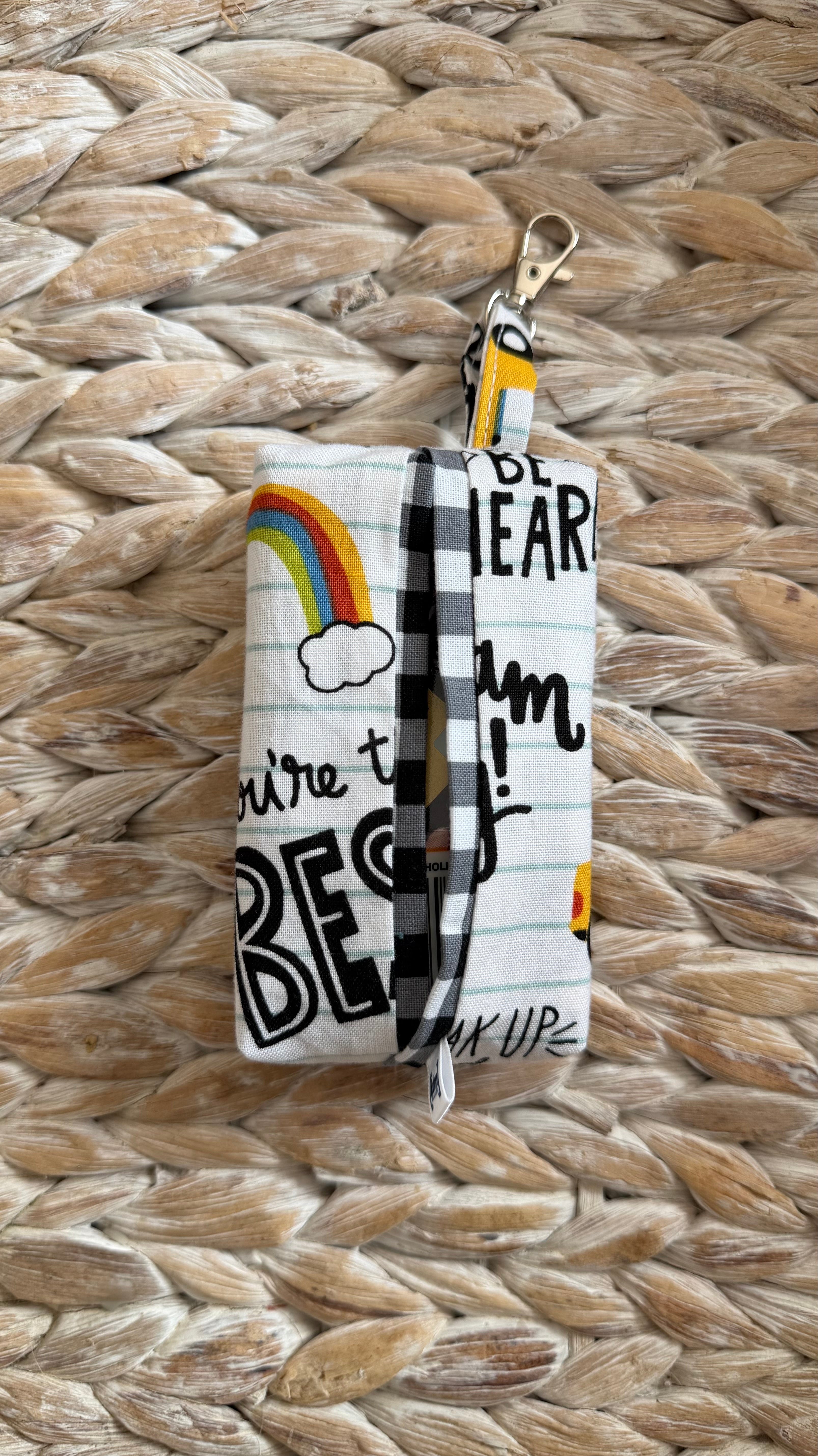 School Keychain Tissue Holder