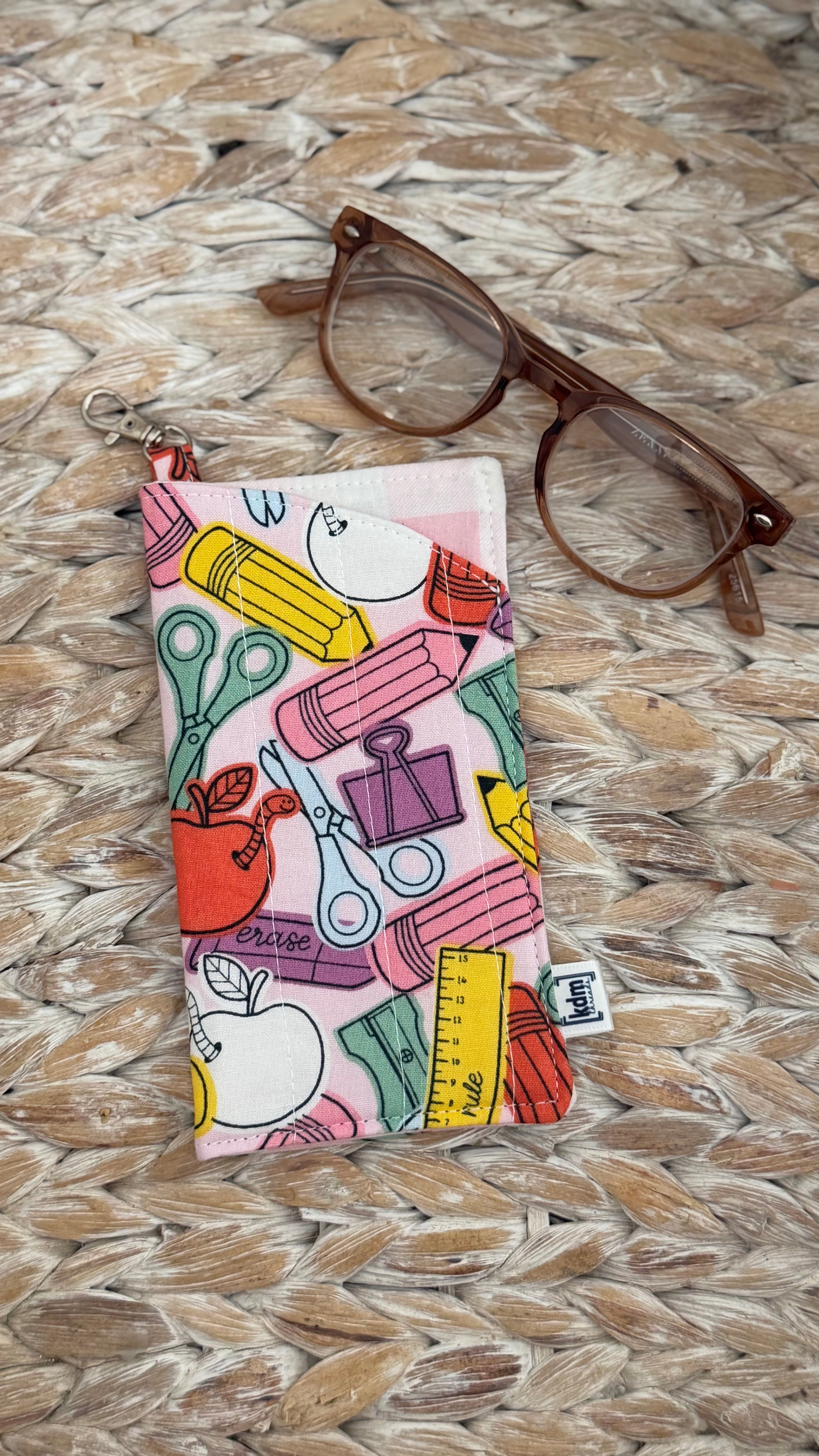 School Themed Glasses Case