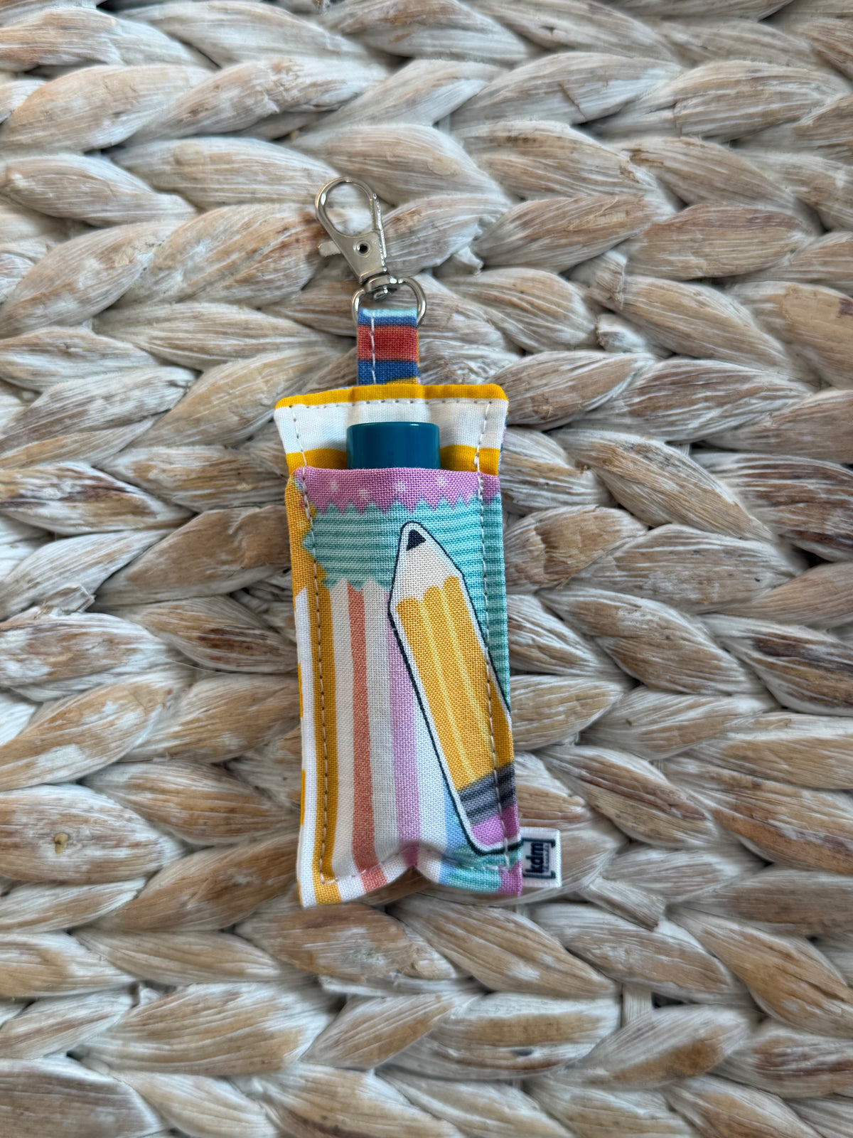School Themed Chapstick Holder Keychain