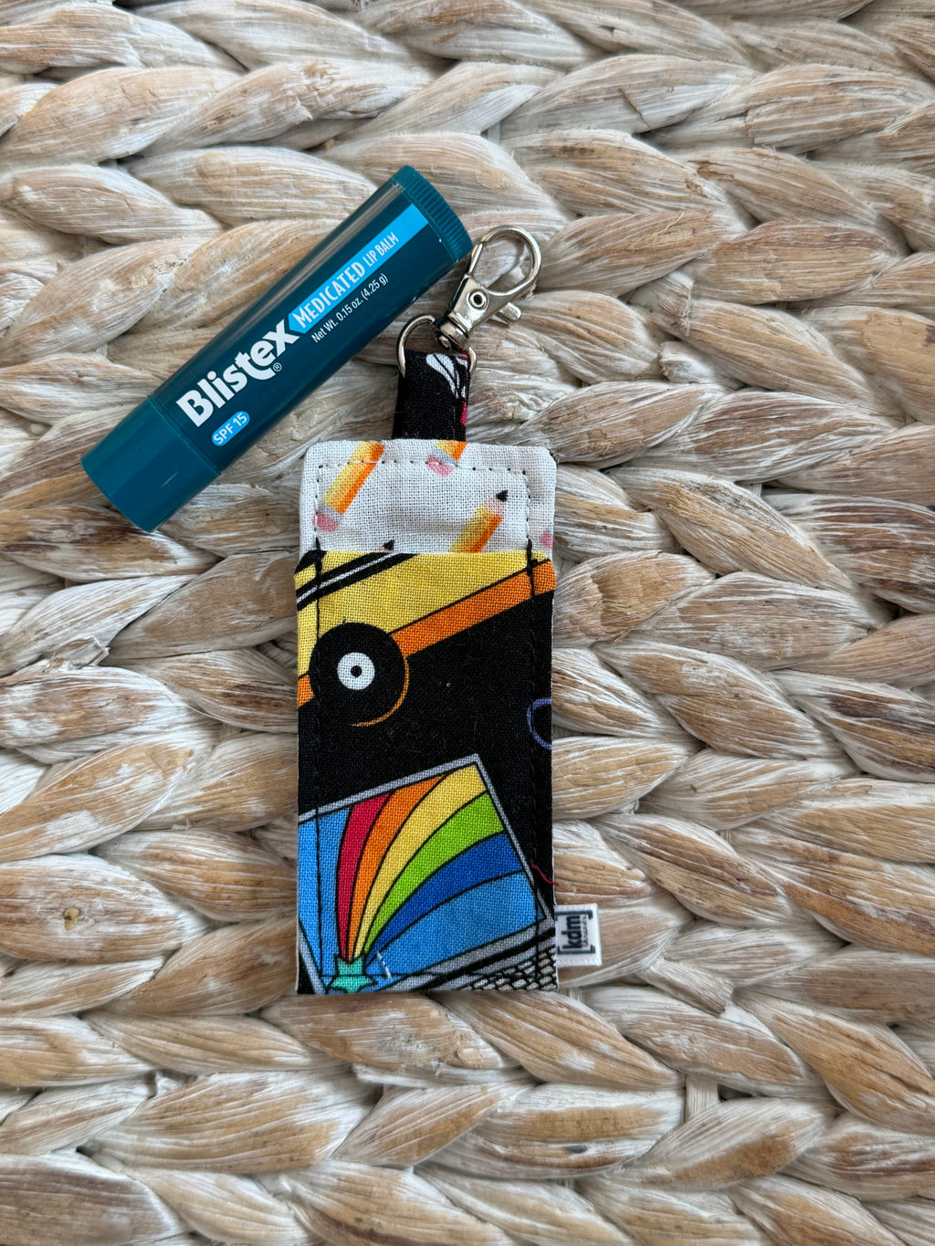 School Themed Chapstick Holder Keychain