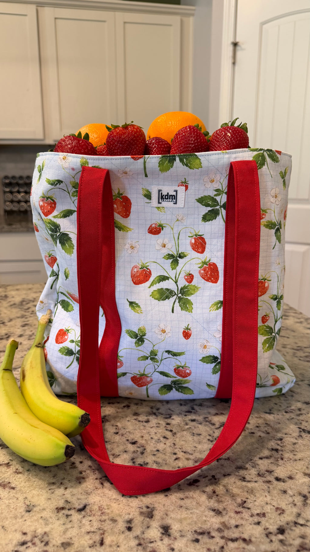 Reusable Strawberry Tote • Everyday Market Bag