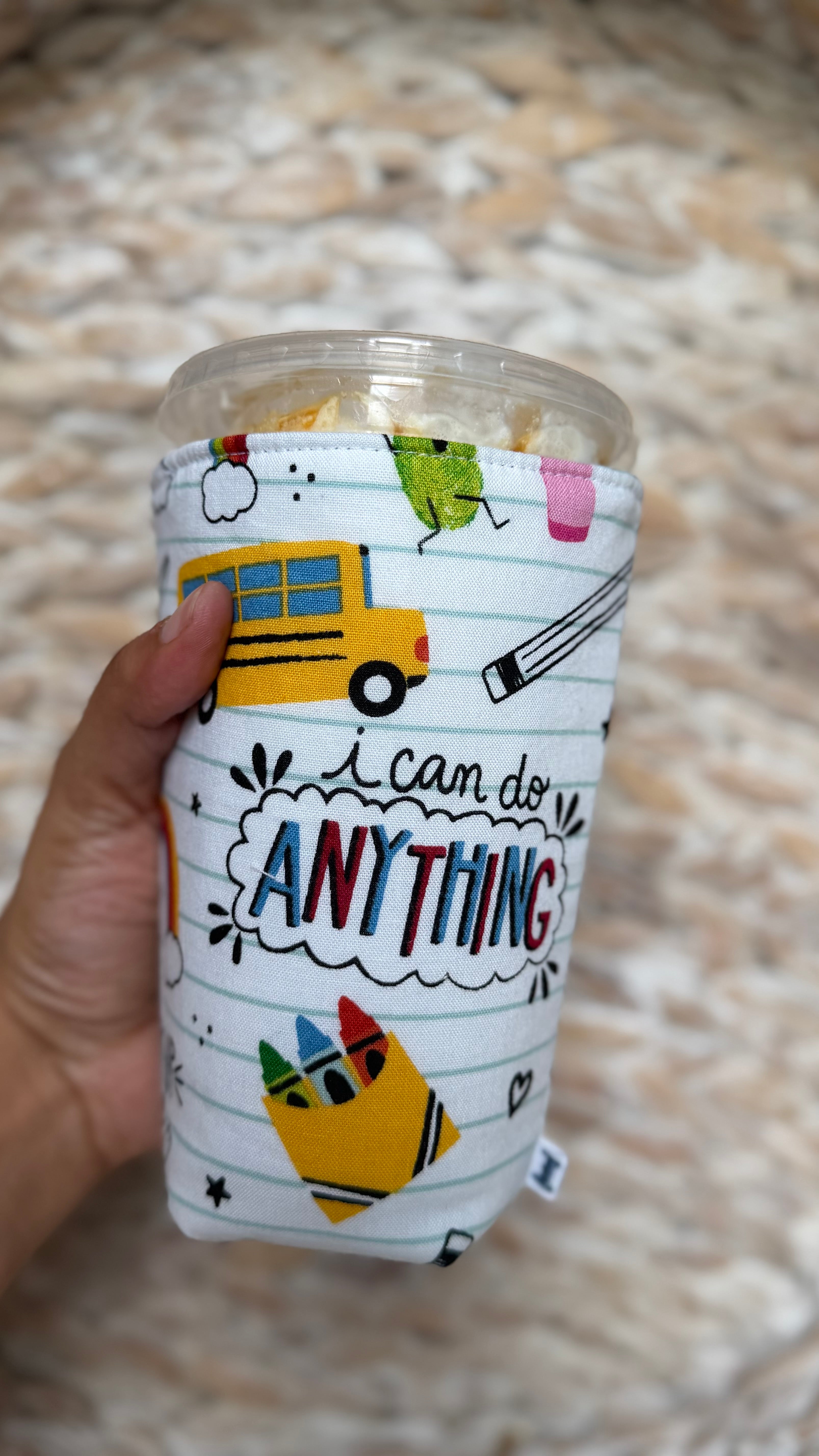 School Themed Iced Coffee Sleeve