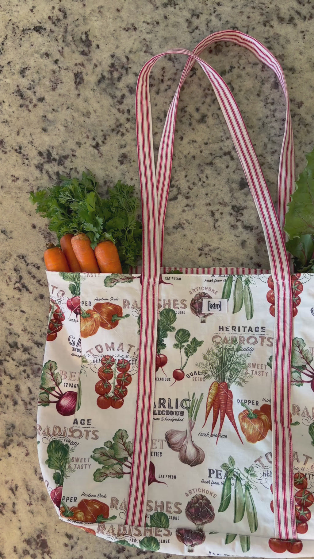 Reusable Grocery Tote • Garden Harvest Market Bag