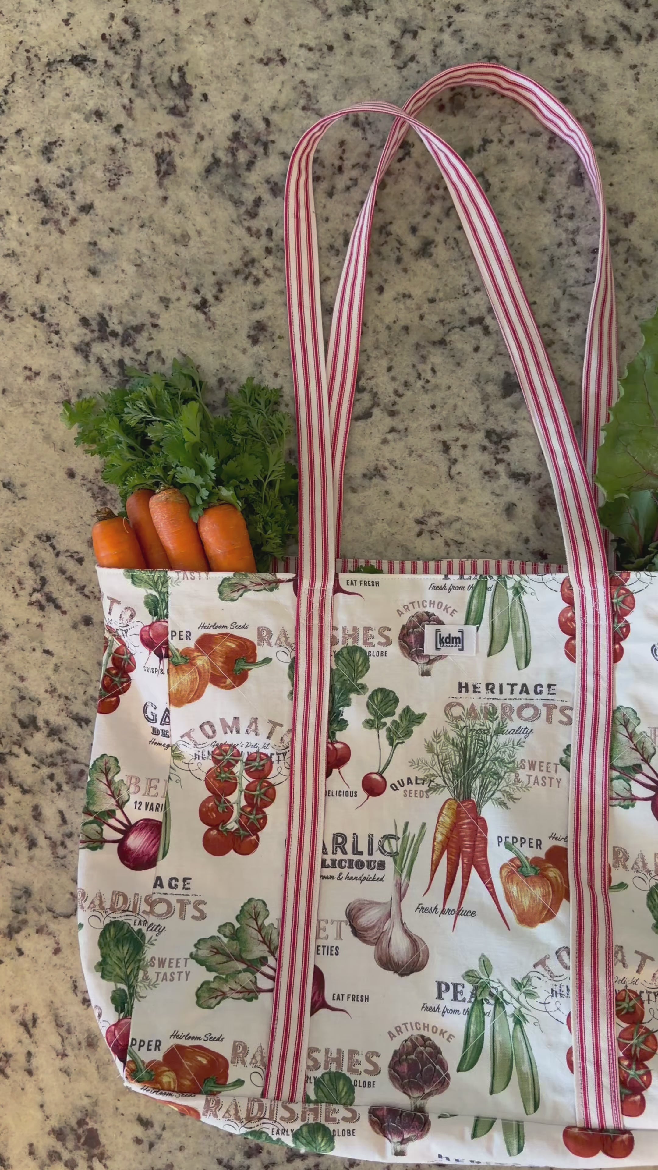 Reusable Grocery Tote • Garden Harvest Market Bag