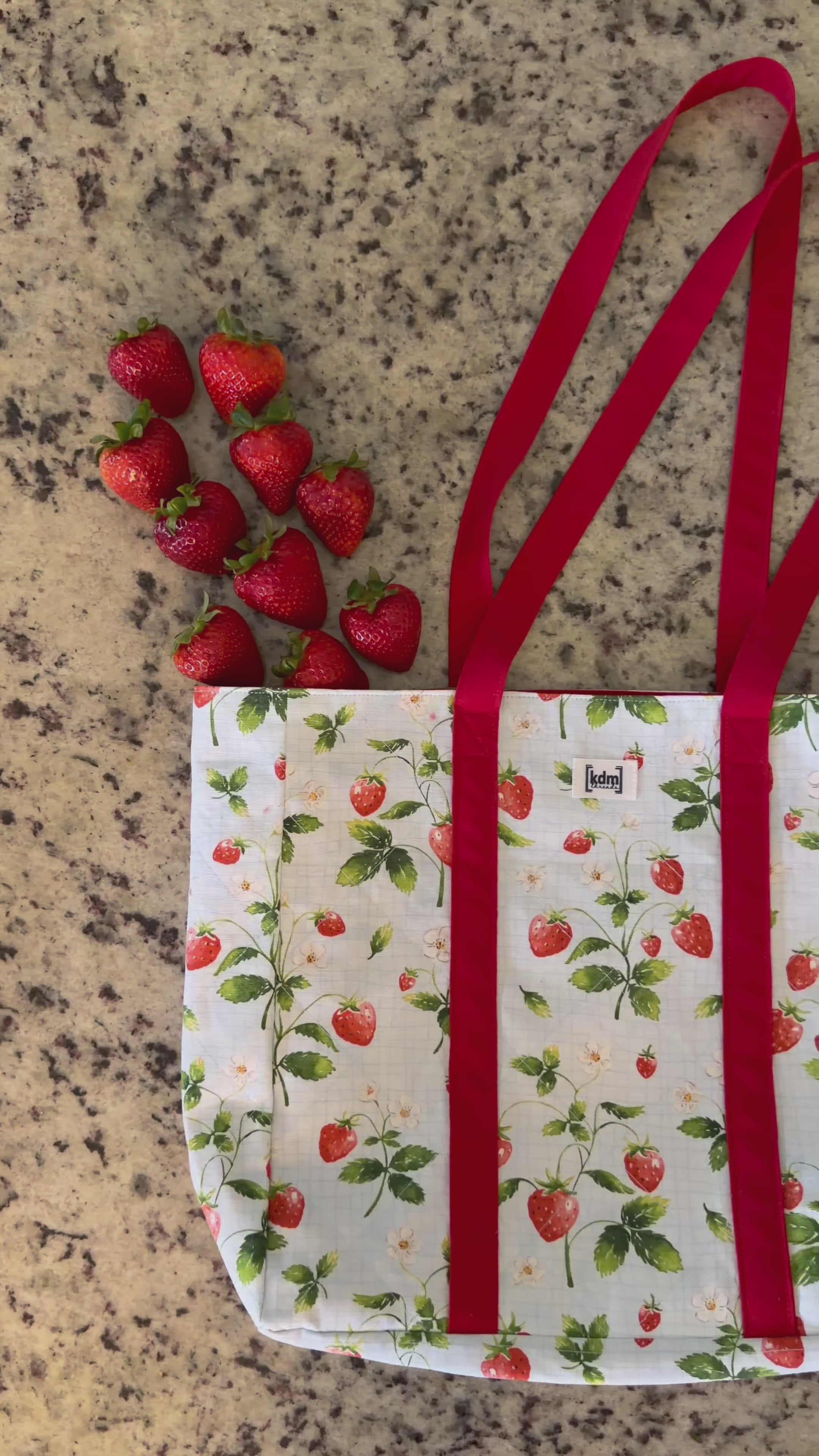 Reusable Strawberry Tote • Everyday Market Bag